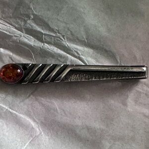 Engraved sterling silver tie clip